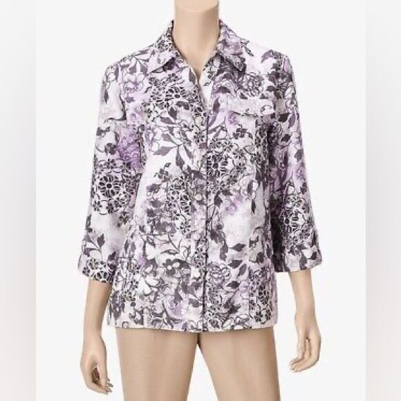 Vintage Alfred Dunner Ultrasuede Snap Button Western Style Jacket 10 - Picture 3 of 8